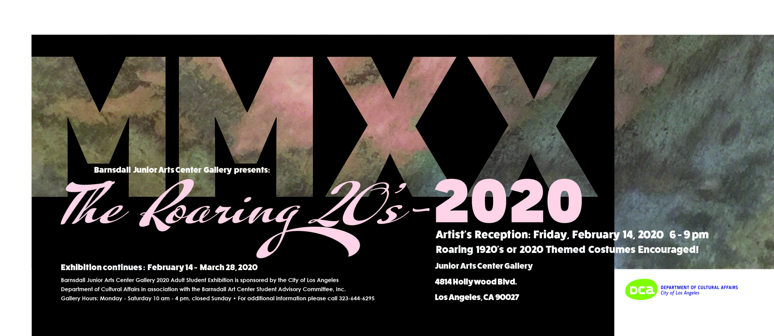 Bransdall Junior Arts Center Gallery presents <br/>“MMXX The Roaring 1920’s-2020” Adult Student Exhibition