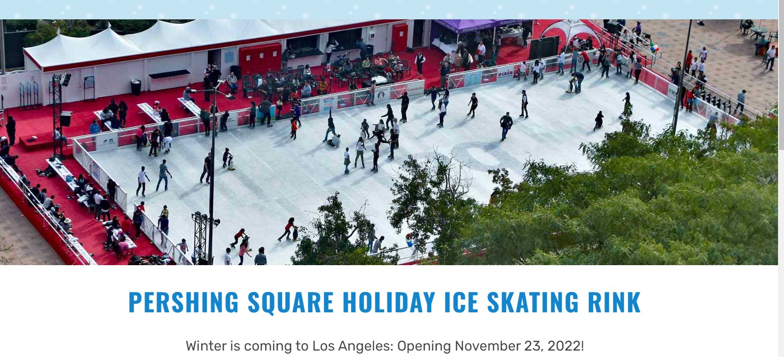 Holiday Ice Rink in Pershing Square 26 NOV 2022
