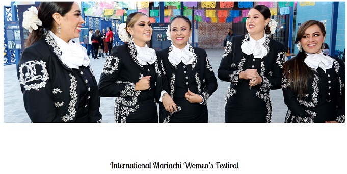 The Mariachi Women's Foundation holds an annual festival showcasing the international all-female mariachi groups.